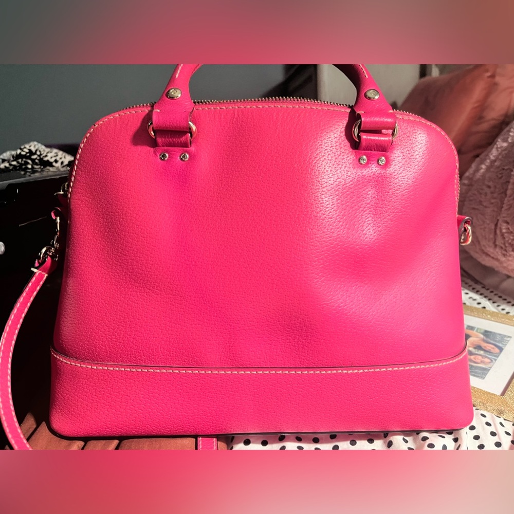 kate spade Hot Pink Leather Crossbody Satchel - Picture 16 of 16